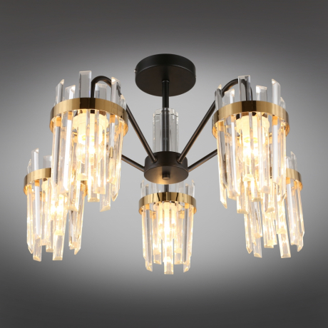 Люстра на штанге с лампочками Omnilux OML-67717-05+Lamps 