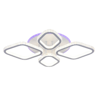 Светодиодная диммируемая люстра с ПДУ Profit Light 8044/2+2 WHT 160W+8W RGB