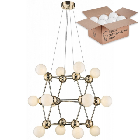 Подвесная люстра с лампочками Wertmark WE234.14.303+Lamps 