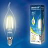 Филаментная светодиодная лампа E14 7,5W 3000K (теплый) Uniel LED-CW35-7.5W-WW-E14-CL GLA01TR (UL-00003248) 