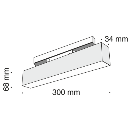 Накладной светильник Maytoni Technical BASIS TR012-2-12W3K-B