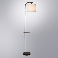Торшер с подсветкой Arte Lamp Connor A4053PN-1BK