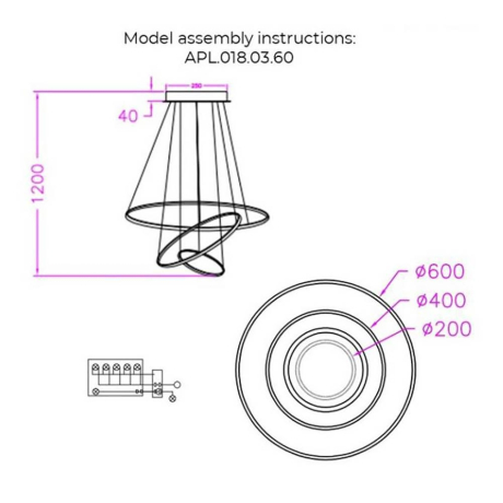 Подвесная светодиодная люстра Aployt Janina APL.018.03.60 