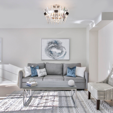 Светильник на штанге TK Lighting Steccato 10111/5 сатин-никель/прозрачный хрусталь Strotskis 