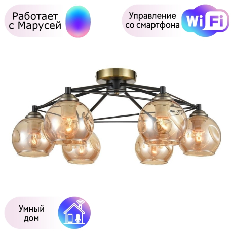 Потолочная люстра Velante с поддержкой Маруся 769-527-06-М 