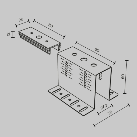 Крепление для трека Maytoni Technical Accessories for tracks Exility TRA034HCB