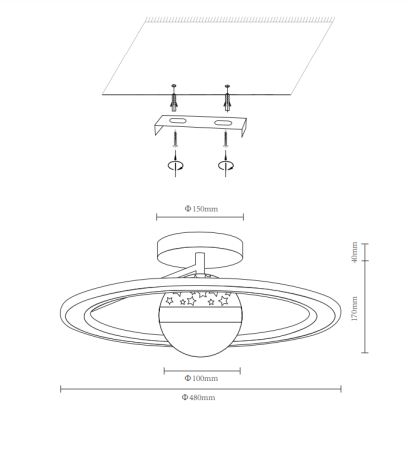 Накладной светильник Velante Velante 431-307-02 