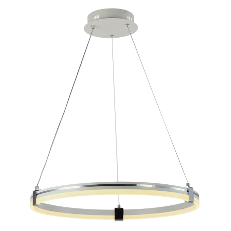 Подвесная диммируемая люстра с пультом ДУ Profit Light 6043/1 WHT+CHR 68W 