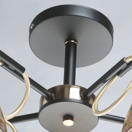 Люстра на штанге со светодиодными лампочками E27, комплект от Lustrof. №384187-674072 