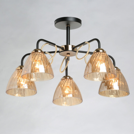 Люстра на штанге со светодиодными лампочками E27, комплект от Lustrof. №384187-674072 