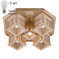 Потолочный светильник с лампочками Velante 513-717-05+Lamps E27 P45