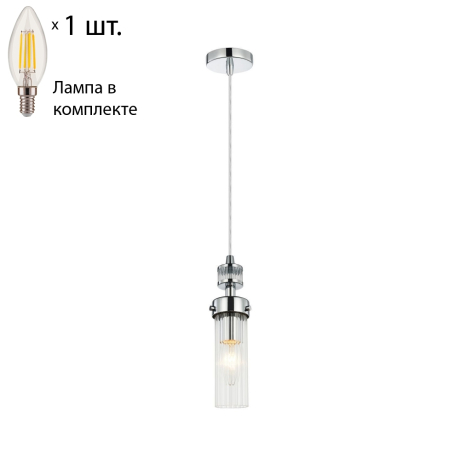 Подвесной светильник с лампочкой Favourite Aestetic 2819-1P+Lamps E14 Свеча 