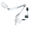Настольная лампа на струбцице c увеличительным стеклом Uniel TLD-568 White-LED-300Lm-2700-5500K-Dimmer-X5 (UL-00007386) 