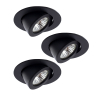 Комплект 3шт. Встраиваемый светильник Arte Lamp Accento A4009PL-1BK-3 