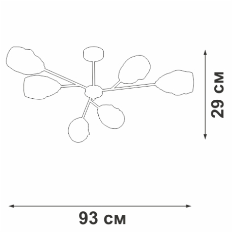 Люстра на штанге Vitaluce V3958 V3958-1/6PL