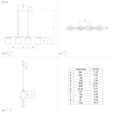 Подвесной светильник Eglo Filago 900186 
