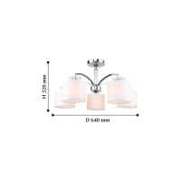 Потолочная люстра с ламочками, комплект от Lustrof. №135334-616999