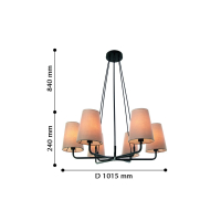 Люстра с лампочками, подвесная, комплект от Lustrof. №176716-617357