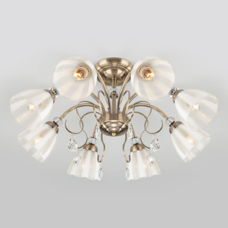 Люстра на штанге Eurosvet Floranse 30155/8 античная бронза 