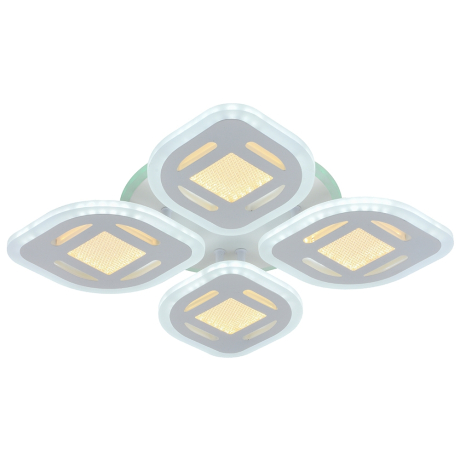 Светодиодная диммируемая люстра с ПДУ Profit Light 8439/4A WHT 104W+7W RGB 