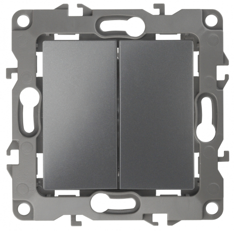 Переключатель двухклавишный ЭРА 12 10AX 250V 12-1106-12 Б0019295