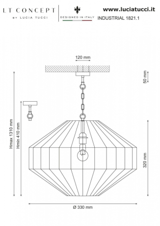 Подвесной светильник Lucia Tucci Industrial INDUSTRIAL 1821.1 