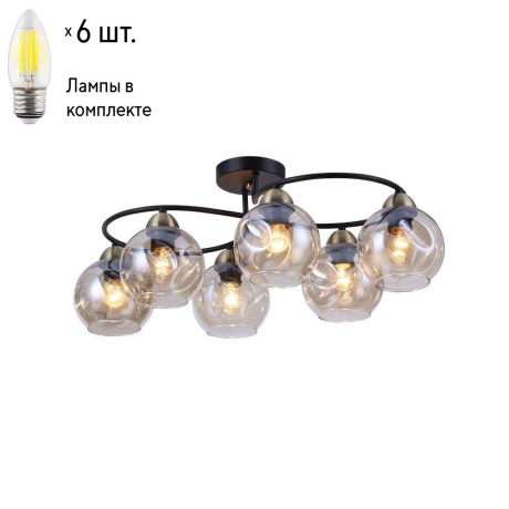 Люстра потолочная с лампочками Omnilux OML-95007-06+Lamps 