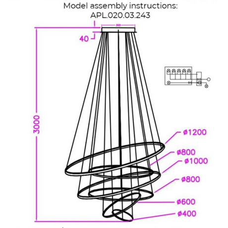 Подвесной светильник Aployt Monisia APL.020.03.243 