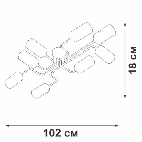 Потолочная люстра Vitaluce V4310 V4310-0/8PL 