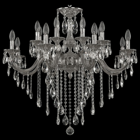 Подвесная люстра Bohemia Ivele Crystal 7218 72118/16/285 B Ni 