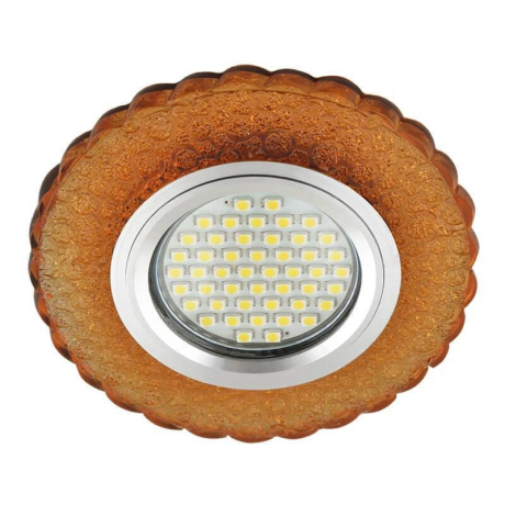 Встраиваемый светильник с LED подсветкой Fametto Luciole DLS-L140 Gu5.3 Glassy/Gold (UL-00003875) 