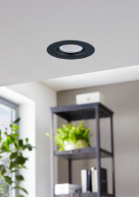 33996 Встраиваемый светильник диммируемый SALICETO, 6W (LED), 4000K, 500lm, ?88, алюминий, черный Eglo