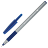 Нарушена упаковка! <709748> Ручка шариковая с грипом BRAUBERG "i-STICK POINT", СИНЯЯ, корпус серый, игольчатый узел 0,7 мм, линия письма 0,35 мм, 144021