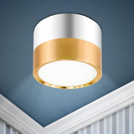 Нарушена упаковка! <267961> Накладной светильник Эра OL7 GX53 GD/CH (Б0048532)