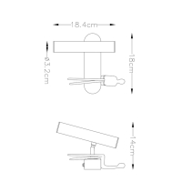 Бра Arte Lamp Albert A2173AP-1BK