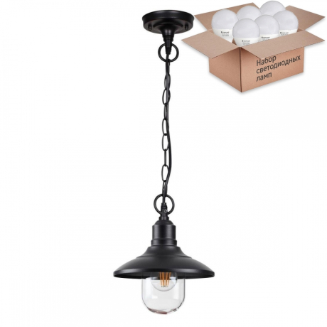 Уличный подвесной светильник Campa Odeon Light с лампочкой 4965/1+Lamps E27 P45