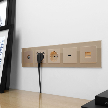 ТВ-розетка оконечная без рамки Werkel шампань W1183011