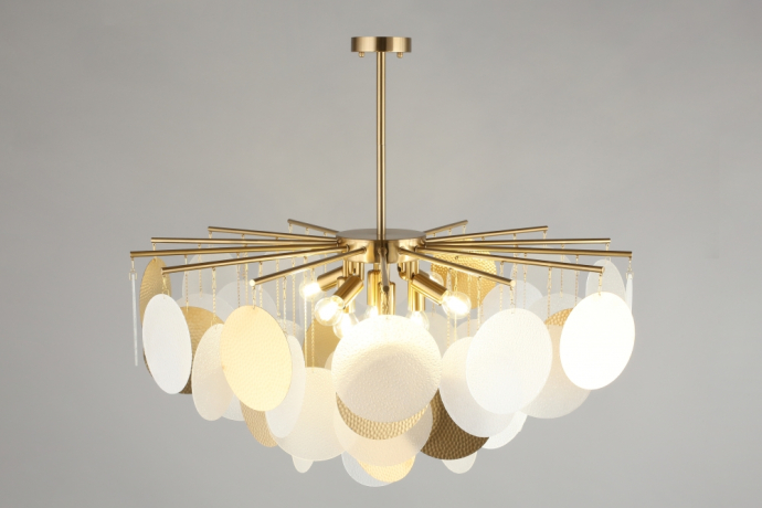 Люстра на штанге с лампочками Omnilux OML-89907-08+Lamps 