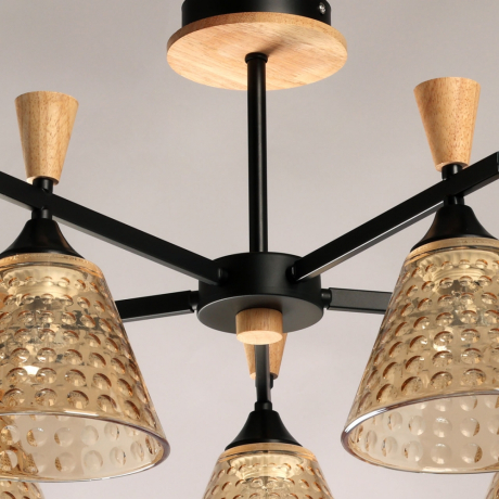 Люстра на штанге с лампочками DeMarkt 635015605+Lamps 