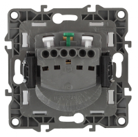 Розетка ЭРА 12 2P E Schuko со шторками с крышкой 16A 250V 12-2103-05 Б0014697