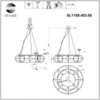 Подвесная люстра ST-Luce Beata SL1189.403.08