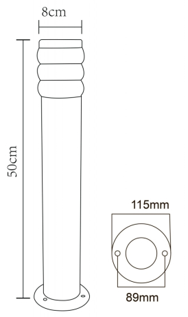 Наземный низкий светильник Arte Lamp Portico A8381PA-1SS