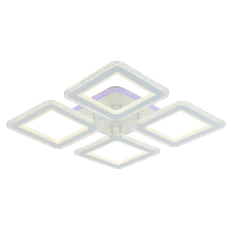 Светодиодная диммируемая люстра с ПДУ Profit Light 8085/4 WHT 209W+8W RGB 