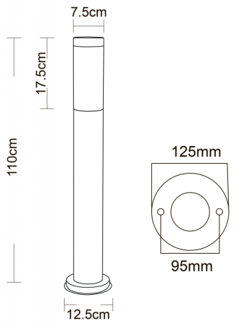 Наземный высокий светильник Arte Lamp Salire A3157PA-1SS