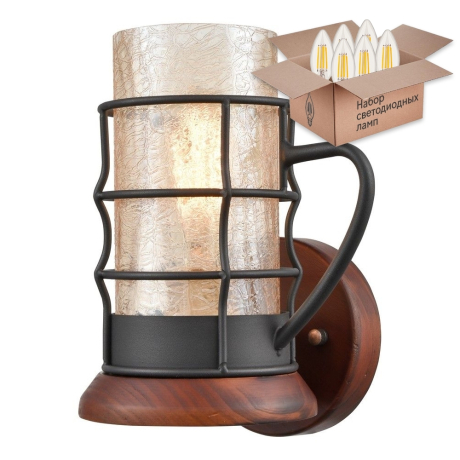 Бра с лампочкой Velante 561-701-01+Lamps E27 Свеча 