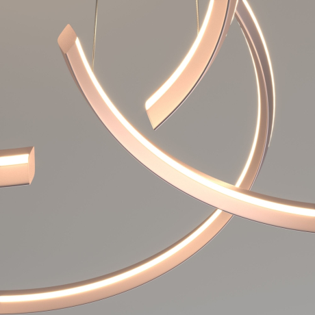 Подвесная светодиодная люстра Eurosvet Gap с пультом управления 90180/3 сатин-никель 160W a045427 