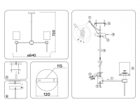 Люстра на штанге Ambrella Light HIGH LIGHT LH72373