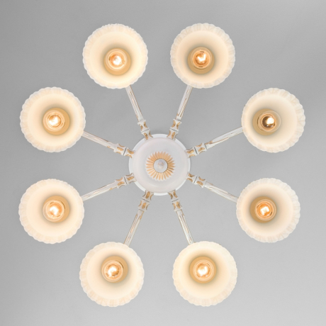 Люстра на штанге Eurosvet Campina 60107/8 белый с золотом 