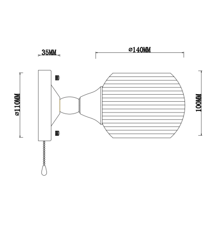 Бра со светодиодной лампочкой, комплект от Lustrof. 372271-623559 