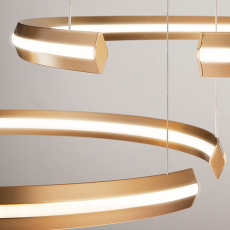 Подвесная светодиодная люстра Eurosvet Gap с пультом управления 90180/3 золото 160W a045426 